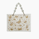 Butterfly Tote with Pearl Handles