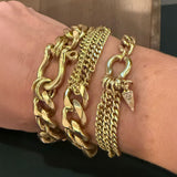 Trilogy Brass Bracelet