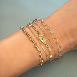 Double Ribbon Soft Eye Bracelet