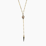 Lariat & Gold Spike Necklace